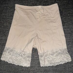 Vintage Flexees Long Briefs Shapers Panty with Lace - Cream